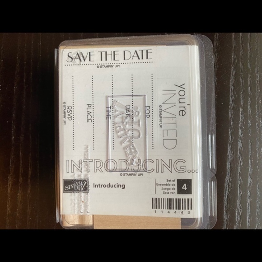 STAMPIN UP RETIRED STAMP SET SAVE THE DATE